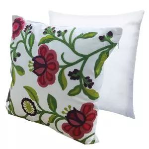 다알리아 등쿠션 베개 패션 등받이 쿠션 의자 자수 방석 솜포함