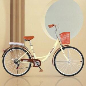 클래식자전거 출퇴근 블랙 자전거 클래식 여성 로드 생활 산책 아줌마 학생용 26인치 성인