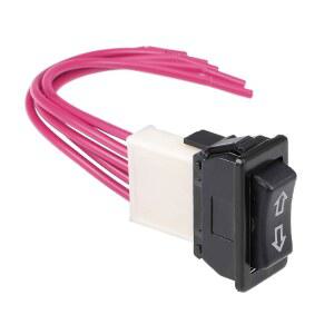 UXCELL 유니버설 5핀 자동차 창문 스위치 - 배선 하네스가 있는 마스터 로커 순간 유리 터 DC 12V