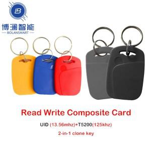 10pcs 듀얼 칩 주파수 2 In 1 RFID 125KHZ T5577 EM4305 + 13.56MHZ UID 재기록 가능 복합 키 태그 액세스
