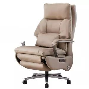 사무용 전동 안마 소가죽 리클라이닝 의자 리클라이너 사장 마사지 무중력 듀얼조절 연카키
