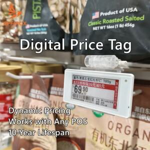 2.9인치 4색 전자 가격표 디지털 Eink 전자종이 스크린 선반 라벨 ESL 태그