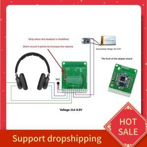 B44C QCC5125 Bluetooth 5.1 스테레오 오디오 모듈 DC 3.6-5.5V LDAC 무손실 I2S 출력 APTX/APTXLL/APTXHD