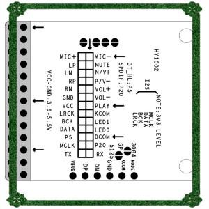 24시간  QCC3034 Bluetooth 5.1 스테레오 오디오 모듈 DC3.6-5.5V APTXHD 무손실 I2S 출력 SBC/AAC/APTX/AP