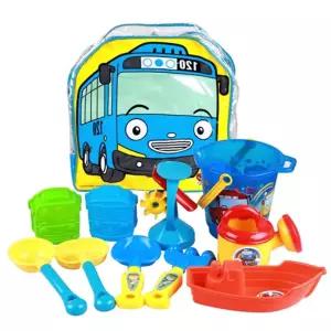 유아 타요 대형 모래놀이 가방 양동이 도구 세트 장난감 아이 아동완구 뭉치기