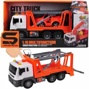 유아 버튼 펌프식 소리나는 대형 견인차 트럭 장난감 공사차량완구 남자아이선물