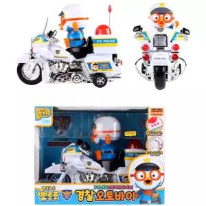유아 뽀로로 노래 동요 불빛 경찰 오토바이 장난감 선물용 남자아이 완구 아기