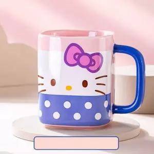 캐릭터머그 산리오 헬로키티 대용량머그 투톤 사각 머그컵 400ml 머그 스마트