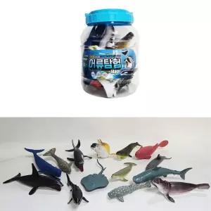 유아 교육용 고래 상어 바다물고기 피규어 세트 장난감 유치원 아이 과학 학습용