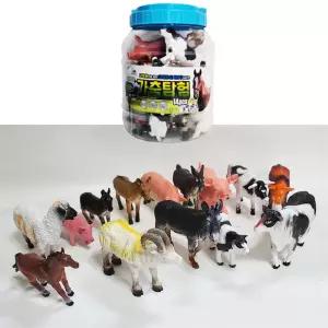 유아 교육용 돼지 말 가축 동물 피규어 세트 장난감 이름배우기 모형 유치원 아이