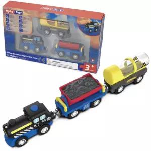 유아 우드 레일용 미니 전동 자석 기차 3단 장난감 어린이완구 남자아이 열차