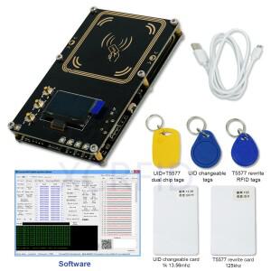 새로 업그레이드된 Proxmark3 개발 키트 5.0 NFC PM3 RFID 리더기 HF LF 안테나 카드 UID T5577 변경 가능