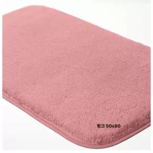 리부 LYVOO 발매트 주방매트 욕실발매트 바닥매트 미끄럼방지매트 현관매트 미끄럼방지패드 핑크 50X80