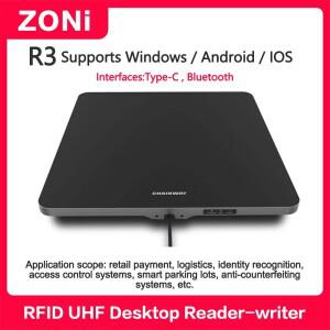 R3 RFID UHF 데스크탑 리더기 지원 액세스 제어 출납원 및 카드 발급에 적합한 Bluetooth 전자 태그