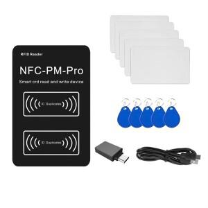 RFID 스마트 칩 리더기 PM PRO 디코더+5XUID 카드+5XCUID 키체인 NFC 키 복사기 13.56Mhz 125Khz 배지 쓰기