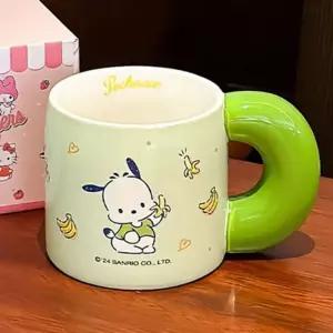 캐릭터머그 산리오 포차코 대용량머그 도넛 손잡이 머그컵 570ml 머그 스마트