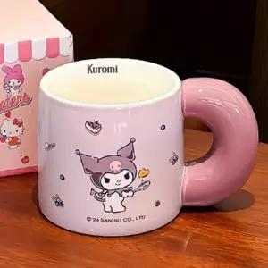 캐릭터머그 산리오 쿠로미 대용량머그 도넛 손잡이 머그컵 570ml 머그 스마트