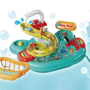 유아 물나오는 미끄럼틀 트레이 낚시놀이 세트 장난감 키즈 어린이완구 손조작