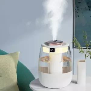 (색상 화이트)듀얼미스트분사UV가습기 C타입 미니가습기 데스크