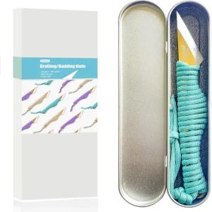 과일나무용 접목 칼 - 경량 HSS M42(HRC65-69) 오른손잡이 풀탕 디자인 장미 감귤류 및 허브 새싹에 적합