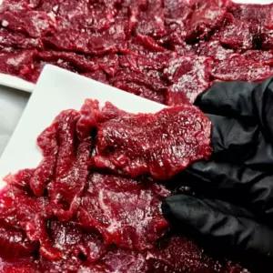 당일도축 한우뭉터기 500G 뭉티기 고기소스포함 뭉텅이  다이어트식단  집들이음식