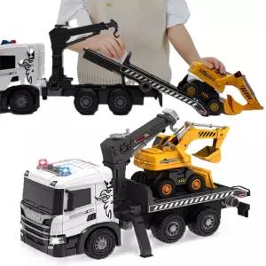 유아 특대형 포크레인 운반 트럭 견인차 자동차 장난감 중장비 어린이완구 선물용