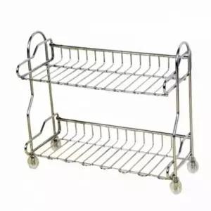 정리 선반 수납 주방 다용도 양념 스테인리스 2단