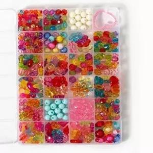 공예 재료 알록달록 구슬 비즈 만들기 팔찌 알파벳