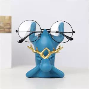 GUOQUNYC 선글라스 홀더 책상 안경 스탠드 사슴 나이트스탠드 아트 프로젝트용 침대 옆 정리함 선물 (색상