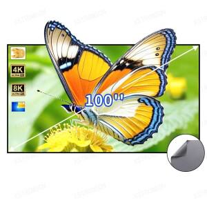 블랙 크리스탈 안티 라이트 프로젝션 스크린 ALR 고정 프레임 롱 스로우 스마트 프로젝터용 4K 8k HD 100