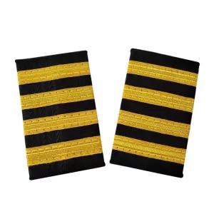 어깨장식 계급 어깨견장 제복 선장 1쌍 금색 기장 4줄