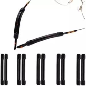 DNHCLL 5쌍 블랙 소프트 실리콘 안경 이어 쿠션 템플 팁 패드 미끄럼 방지 후크 컴포트 스포츠 그립 다리