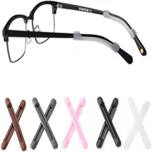 DNHCLL 5쌍 소프트 실리콘 안경 이어 쿠션 템플 팁 패드 미끄럼 방지 후크 컴포트 스포츠 그립 다리 커버