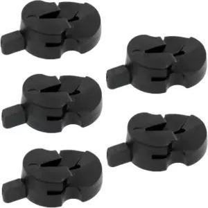 5 PCS 바이올린 음소거 세트 전문 연습 비올라 고무 밴조 베이스 모든 바이올린용 소형 울트라 소음기 블랙