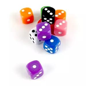 보드게임 용품 소품 컬러 주사위 6면체 육면체 세트 5개입 놀이 도구