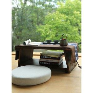 식 좌식 테이블 바닥판 유리 찻상 등받이 원룸 다과 길이60 오동나무 오동남 1.8M