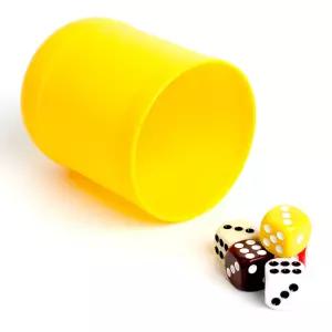 보드게임 게임 수집품 주사위 컵 칼라 쉐이커 통 옐로우 보관 플라스틱