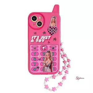 바비 케이스 안테나 손거울 레트로 폴더폰 비즈스트랩xyz217