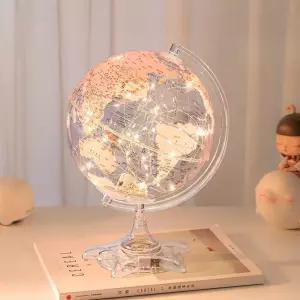 지구본 조명 탁상형 핑크 충전식 학생 선물 LED 무드등