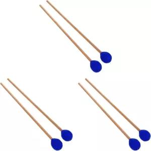 드럼 망치 키트 - 3쌍 퍼커션 스틱 실로폰 글로켄슈필 스틱이 있는 실 마림바 망치와 초보자를 위한 펠트