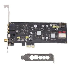 ciciglow PCIe 사운드 카드, 로우 프로파일 브래킷이 있는 내장 광섬유 동축 HiFi PCI 익스프레스 오디오 어댑터, PC 컴퓨터용 SSS1700 칩 16/24 비트 지원