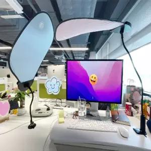 나뭇잎 캐노피 사무실 가림막 햇빛 가리개 형광등 천장