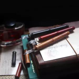 유리펜 컬러잉크 입문용 캘리그라피 글라스펜 제품 만년필 나무펜홀더 크리스탈펜