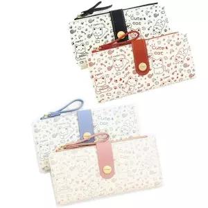 일본식 귀여운 고양이 여성용 지퍼 장지갑 VAG2+5tJY