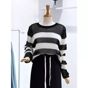 [갤러리아] [레코브]탑 세트 스트라이프 스카시 니트(LC31F5KN511S)