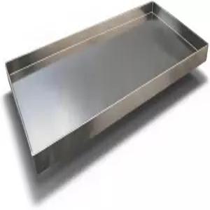 스테인리스강 개 상자 교체 트레이 - 애완동물 케이지용 누수 방지 용접 논츄 바닥 팬(100x50cm/39x20인치)