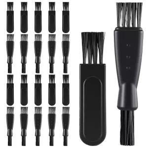 XLiUAX 20개 남성 전동 면도기 클리닝 브러시 2가지 스타일 미니 더블 헤드 면도 헤어 리무버