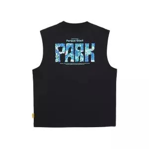 내셔널지오그래픽 NATIONALGEOGRAPHIC N252MTS093 크로우 COOL MAX 레터링 세미오버핏 민소매 티셔츠 CARBO