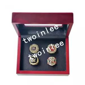  WWE 프로레슬링 우승 반지 레슬매니아 팬 기념 굿즈 챔피언 링 4종 세트