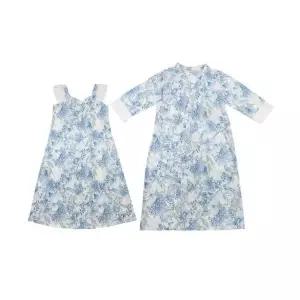 [NS홈쇼핑][비비안]가볍고 시원한 블루꽃프린트 원피스로브가운세트 GW0801T/GW0801E..[35775054]